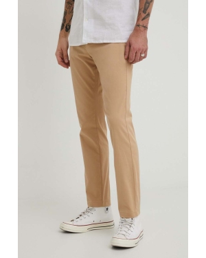 Tommy Jeans spodnie męskie kolor beżowy dopasowane DM0DM19166