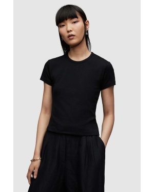 AllSaints t-shirt bawełniany STEVIE damski kolor czarny