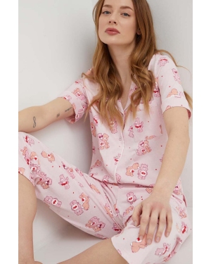 women'secret piżama bawełniana Bear kolor różowy bawełniana 3137600