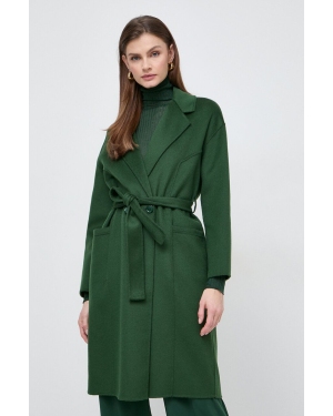 Patrizia Pepe płaszcz wełniany kolor zielony przejściowy 8O0117 A006