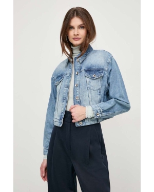 Patrizia Pepe kurtka jeansowa damska kolor niebieski przejściowa 8O0126 D1WZ