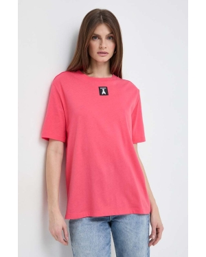 Patrizia Pepe t-shirt bawełniany damski kolor różowy 8M1612 J089