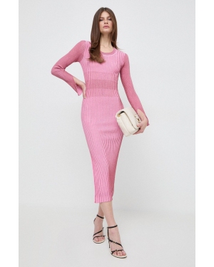 Patrizia Pepe sukienka kolor różowy maxi dopasowana 8A1237 K173
