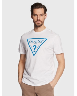 Guess T-Shirt Reflective Logo M3GI44 K9RM1 Biały Slim Fit