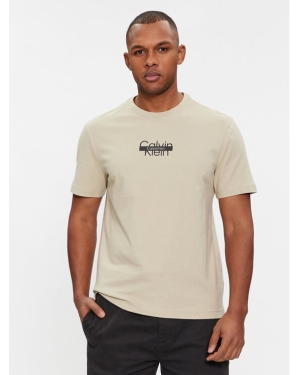Calvin Klein T-Shirt Logo K10K112395 Beżowy Regular Fit