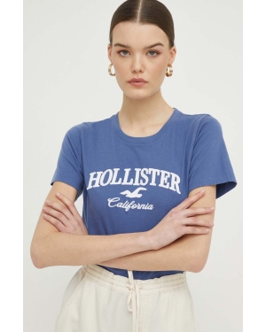 Hollister Co. t-shirt bawełniany damski kolor granatowy