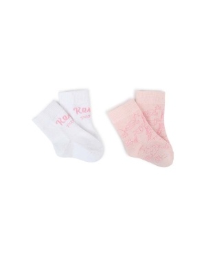 Kenzo Kids skarpetki niemowlęce 2-pack kolor różowy