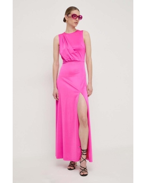 Silvian Heach sukienka kolor różowy maxi prosta