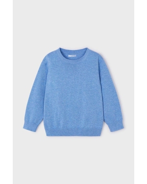 Mayoral sweter bawełniany dziecięcy kolor niebieski lekki