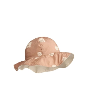 Liewood kapelusz dwustronny dziecięcy Amelia Reversible Sun Hat kolor beżowy