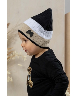 Jamiks czapka bawełniana dziecięca UMA kolor beżowy