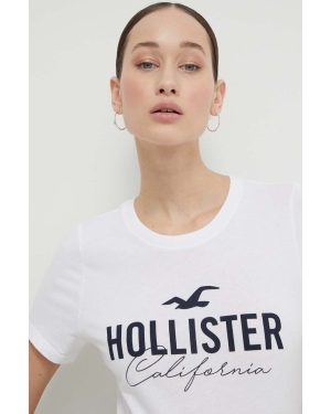 Hollister Co. t-shirt bawełniany damski kolor biały