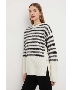 Custommade sweter wełniany damski kolor beżowy ciepły