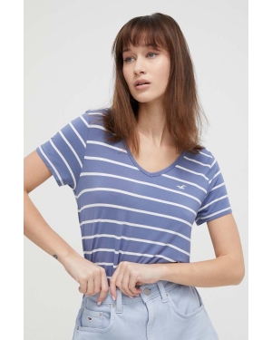 Hollister Co. t-shirt damski kolor niebieski