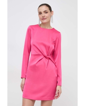 Silvian Heach sukienka kolor różowy mini prosta