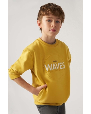 Mayoral bluza dziecięca kolor żółty z nadrukiem