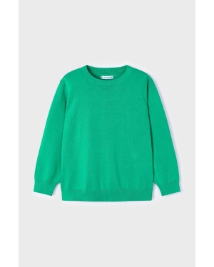 Mayoral sweter bawełniany dziecięcy kolor zielony lekki