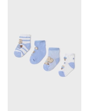 Mayoral Newborn skarpetki niemowlęce 4-pack kolor niebieski