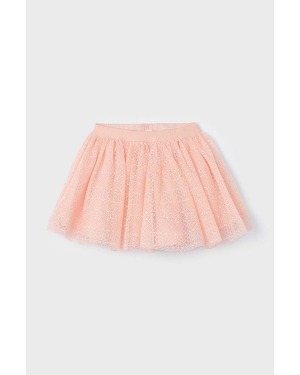 Mayoral spódnica dziecięca kolor beżowy mini rozkloszowana