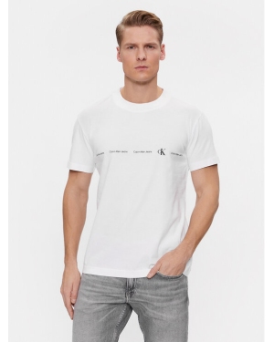 Calvin Klein Jeans T-Shirt Logo Repeat J30J324668 Biały Regular Fit