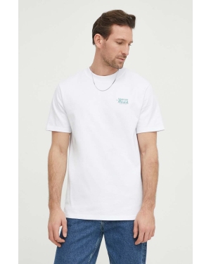 Mercer Amsterdam t-shirt bawełniany The Heavy Tee kolor biały z nadrukiem MEAP241002