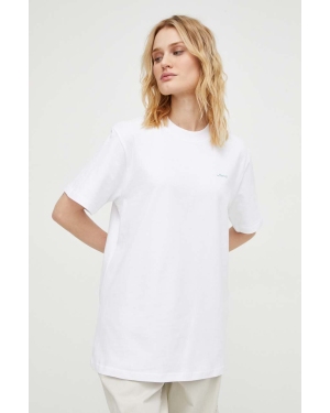 Mercer Amsterdam t-shirt bawełniany The Logo Tee kolor biały z nadrukiem MEAP241003