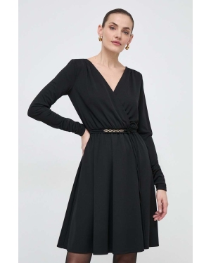 Twinset sukienka kolor czarny mini rozkloszowana