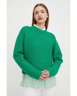 Custommade sweter wełniany Taia damski kolor zielony 999212301