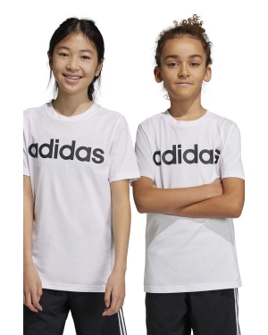 adidas t-shirt bawełniany dziecięcy U LIN kolor biały z nadrukiem