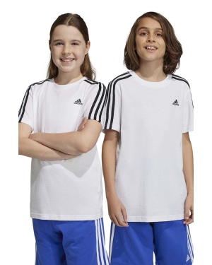 adidas t-shirt bawełniany dziecięcy U 3S kolor biały z aplikacją