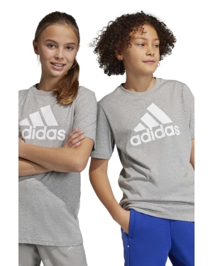 adidas t-shirt bawełniany dziecięcy U BL kolor szary z nadrukiem