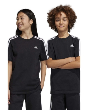 adidas t-shirt bawełniany dziecięcy U 3S kolor czarny z aplikacją