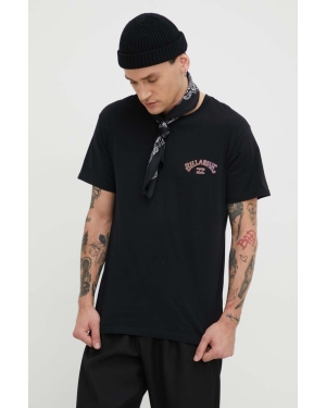 Billabong t-shirt bawełniany męski kolor czarny z nadrukiem