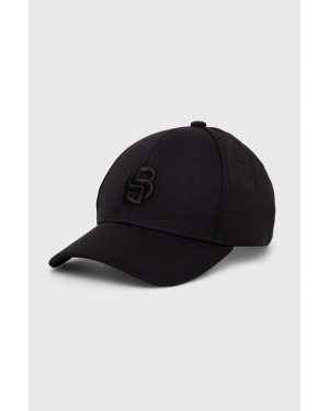BOSS czapka z daszkiem kolor czarny z aplikacją 50514038