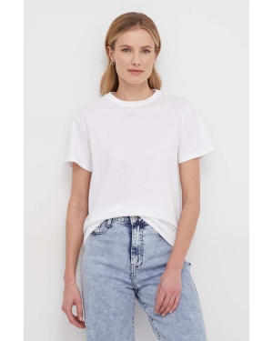 Calvin Klein t-shirt bawełniany damski kolor biały