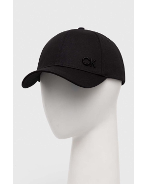 Calvin Klein czapka z daszkiem bawełniana kolor czarny K60K612000