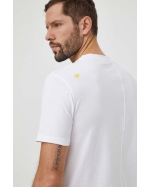 Desigual t-shirt bawełniany WILLOW męski kolor biały gładki 24SMTK13