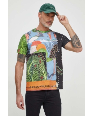 Desigual t-shirt bawełniany męski wzorzysty