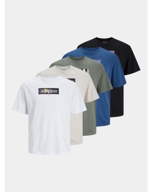 Jack&Jones Komplet 5 t-shirtów Aop Print 12260781 Kolorowy Relaxed Fit