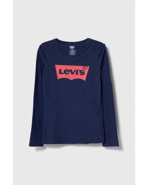 Levi's longsleeve bawełniany dziecięcy kolor niebieski