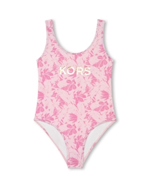 Michael Kors jednoczęściowy strój kąpielowy dziecięcy kolor różowy
