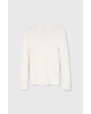 Morgan sweter damski kolor biały z półgolfem
