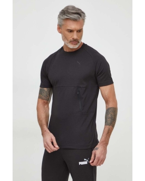 Puma t-shirt TECH męski kolor czarny gładki 624379