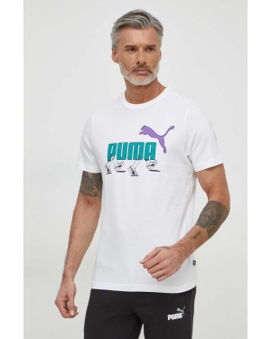 Puma t-shirt bawełniany kolor granatowy 586668