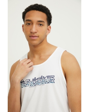 Quiksilver t-shirt bawełniany męski kolor biały