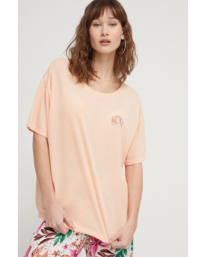 Roxy t-shirt damski kolor pomarańczowy