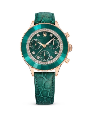 Swarovski zegarek OCTEA CHRONO damski kolor zielony