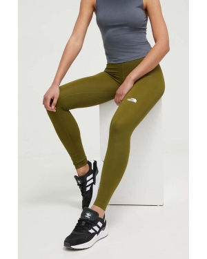 The North Face legginsy sportowe Flex damskie kolor zielony gładkie