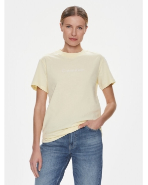 Calvin Klein T-Shirt Hero Logo K20K205448 Żółty Regular Fit