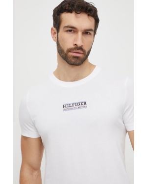 Tommy Hilfiger t-shirt bawełniany męski kolor biały z nadrukiem MW0MW34387